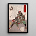 Fin Kiemon Masatada avec assaillant - Tsukioka Yoshitoshi — quadro incorniciato alla parete