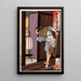 Fin Musha Morito approchant de la chambre de Kesa - Tsukioka Yoshitoshi — quadro incorniciato alla parete