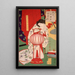 Fuoco nel porta-lampada - Tsukioka Yoshitoshi — quadro incorniciato alla parete
