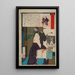 Geisha portant des serviettes à 18h00 - Tsukioka Yoshitoshi — quadro incorniciato alla parete