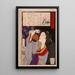 Geisha che beve da un bollitore di saké alle 2:00 - Tsukioka Yoshitoshi — quadro incorniciato alla parete