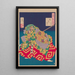 Lune de nuit brumeuse Oboroyo no tsuki - Tsukioka Yoshitoshi — quadro incorniciato alla parete