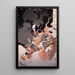 I No Hayata tue le Nue al palazzo imperiale - Tsukioka Yoshitoshi — quadro incorniciato alla parete