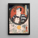 Ichimura Kakitsu tenant un éventail inscrit - Tsukioka Yoshitoshi — quadro incorniciato alla parete