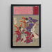 Danse Imay exécutée à la maison Kimpeir dans le quartier de Yoshiwara - Tsukioka Yoshitoshi — quadro incorniciato alla parete