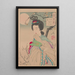 Au clair de lune sous les arbres, une belle femme arrive Getsumei rinka bijin majiru - Tsukioka Yoshitoshi — quadro incorniciato alla parete