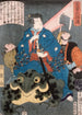 Jiraiya chevauchant une grenouille - Tsukioka Yoshitoshi — quadro incorniciato alla parete