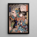 Kiso Komawakamaru Yoshinaka conquistatore del Tengu - Tsukioka Yoshitoshi — quadro incorniciato alla parete