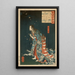 Kiyohime emergente dal fiume Hidaka che si trasforma in serpente - Tsukioka Yoshitoshi — quadro incorniciato alla parete