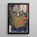 Kurokumo ji attaqué par une araignée géante - Tsukioka Yoshitoshi — quadro incorniciato alla parete