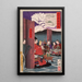 Kusunoki Masashige che legge alle sue truppe nel tempio Shitennji - Tsukioka Yoshitoshi — quadro incorniciato alla parete