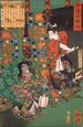 Kusunoki Tamonmaru Masayuki surprendente un renard fantasma - Tsukioka Yoshitoshi — vista dell’opera