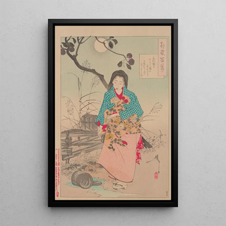 Tsukioka Yoshitoshi - Lady Chiyo and the broken water bucket.webp