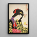 Regard timido Le maniere di una giovane donna dell'epoca Meiji - Tsukioka Yoshitoshi — quadro incorniciato alla parete