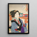Regard accablé Le maniere di una cameriera a Fukagawa all'epoca Tenp - Tsukioka Yoshitoshi — quadro incorniciato alla parete