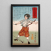 Maebara Ikkaku tenant une épée - Tsukioka Yoshitoshi — quadro incorniciato alla parete