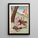 Minamoto Yorimasa se preparando a suicidarsi - Tsukioka Yoshitoshi — quadro incorniciato alla parete