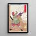 Minamoto no Tametomo avec un arc - Tsukioka Yoshitoshi — quadro incorniciato alla parete
