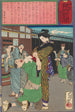 Miyamoto Hanako châtiant un ivrogne - Tsukioka Yoshitoshi — vista dell’opera