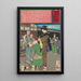 Miyamoto Hanako châtiant un ivrogne - Tsukioka Yoshitoshi — quadro incorniciato alla parete