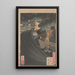 Luna sopra il mare nella baia di Daimotsu Benkei Daimotsu kaijō no tsuki Benkei - Tsukioka Yoshitoshi — quadro incorniciato alla parete