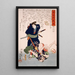 Namekata Monya jetant un assaillant au sol - Tsukioka Yoshitoshi — quadro incorniciato alla parete