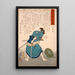 Namikiri Jzabor con spada sguainata - Tsukioka Yoshitoshi — quadro incorniciato alla parete