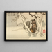 Nichiren in esilio a Sado - Tsukioka Yoshitoshi — quadro incorniciato alla parete