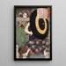 Nikki Bennosuke avec parapluie - Tsukioka Yoshitoshi — quadro incorniciato alla parete