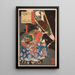 Oda Harunaga et un page avec une lanterne - Tsukioka Yoshitoshi — quadro incorniciato alla parete
