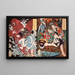 Oniwaka e la carpa, Taira no Koremochi e il demone - Tsukioka Yoshitoshi — quadro incorniciato alla parete