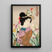 Preparazione per una passeggiata La donna di un nobile dell'epoca Meiji - Tsukioka Yoshitoshi — quadro incorniciato alla parete