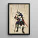 Ronin ou samurai sans maître grimaçant férocement - Tsukioka Yoshitoshi — quadro incorniciato alla parete