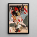 Sagami Jir et Taira no Masakado attaquant un avversario a cavallo - Tsukioka Yoshitoshi — quadro incorniciato alla parete