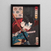 Sakai Kyz lançant une lance - Tsukioka Yoshitoshi — quadro incorniciato alla parete