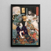 Sangoku Tar agenouillé devant un démon et un guerriero - Tsukioka Yoshitoshi — quadro incorniciato alla parete