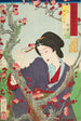 Deuxième mois Tei di Shinbashi près d'un prunier à Umeyashiki - Tsukioka Yoshitoshi — vista dell’opera