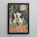 Shgun Tar Taira Yoshikado désarmant deux gobelins - Tsukioka Yoshitoshi — quadro incorniciato alla parete