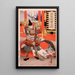 Shinchnagon Taira no Tomomori balayant le pont - Tsukioka Yoshitoshi — quadro incorniciato alla parete