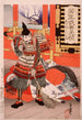 Shinchnagon Taira no Tomomori balayant le pont - Tsukioka Yoshitoshi — vista dell’opera