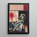 Tajima Seitar assassine sa femme lorsqu'elle refuse de revenir vers lui - Tsukioka Yoshitoshi — quadro incorniciato alla parete