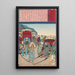 La fedele sposa Koto riconosce suo marito scomparso come conducente di rickshaw - Tsukioka Yoshitoshi — quadro incorniciato alla parete
