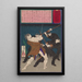 Il potente ladro Kobayashi Masashichi combattente della polizia - Tsukioka Yoshitoshi — quadro incorniciato alla parete