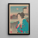 L'aube lunaire del quartiere dei teatri Shibaimachi no akatsuki - Tsukioka Yoshitoshi — quadro incorniciato alla parete