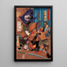Tomoe Gozen, épouse de Kiso Yoshinaka, vainquant Uchida Sabur - Tsukioka Yoshitoshi — quadro incorniciato alla parete