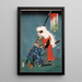 Yoshida Chzaemon Fujiwara Kanesuke - Tsukioka Yoshitoshi — quadro incorniciato alla parete