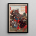 tomo no Kanemura combattant l'usurpateur todo Matori - Tsukioka Yoshitoshi — quadro incorniciato alla parete