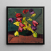 Tulipani in un vaso verde - Hermann Stenner — quadro incorniciato alla parete