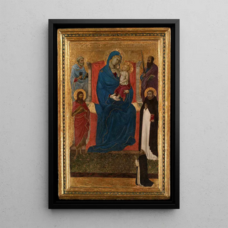 Ugolino di Nerio - Virgin and Child Enthroned with Saints Peter Paul John the Baptist and Dominic and a Dominican Supplicant.webp