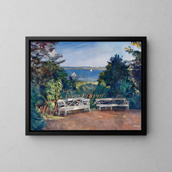 Giardino a Travemünde - Ulrich Hübner — quadro incorniciato alla parete